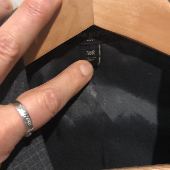 Charcoal Grid Print Blazer by Banana Republic - Picture 2 of 6